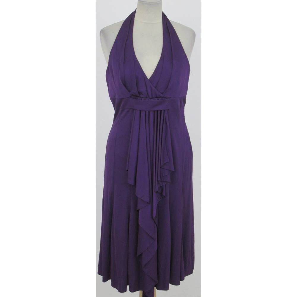 Karen Millen - Size: 14 - Purple - Halter-necked dress | Oxfam GB ...