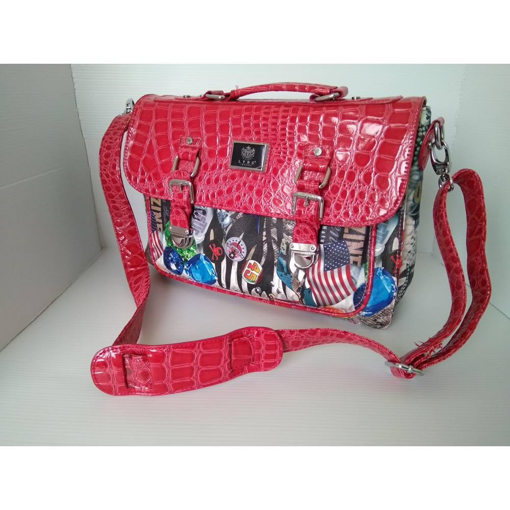 Lydc London Satchel Bag Laptop Size Not Specified Red Lydc London Satchel Bag Laptop Size Not Specified Red Loading Zoom