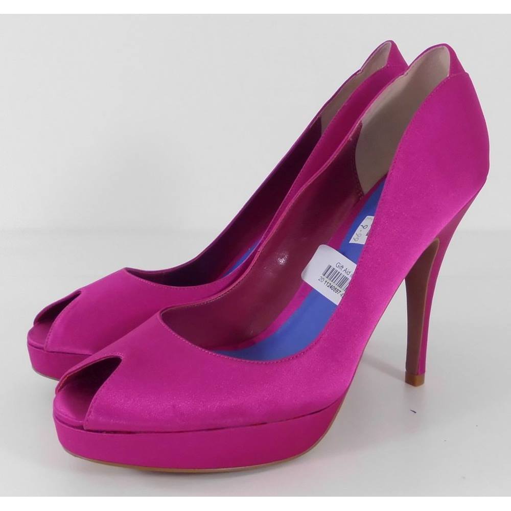 NEW KG Kurt Geiger Fuchsia Pink Satin High Heel Court Shoes Size 6 EUR ...