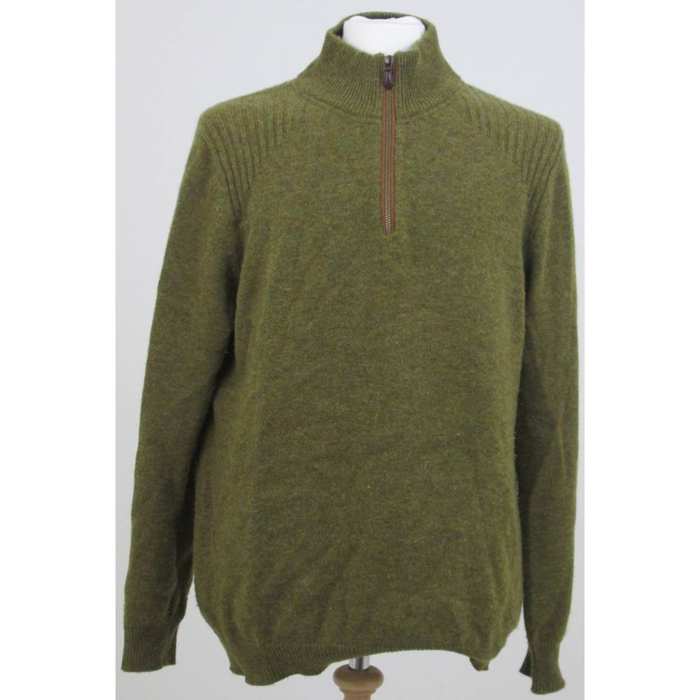 Pure Collection, size M olive green cashmere jumper | Oxfam GB | Oxfam ...