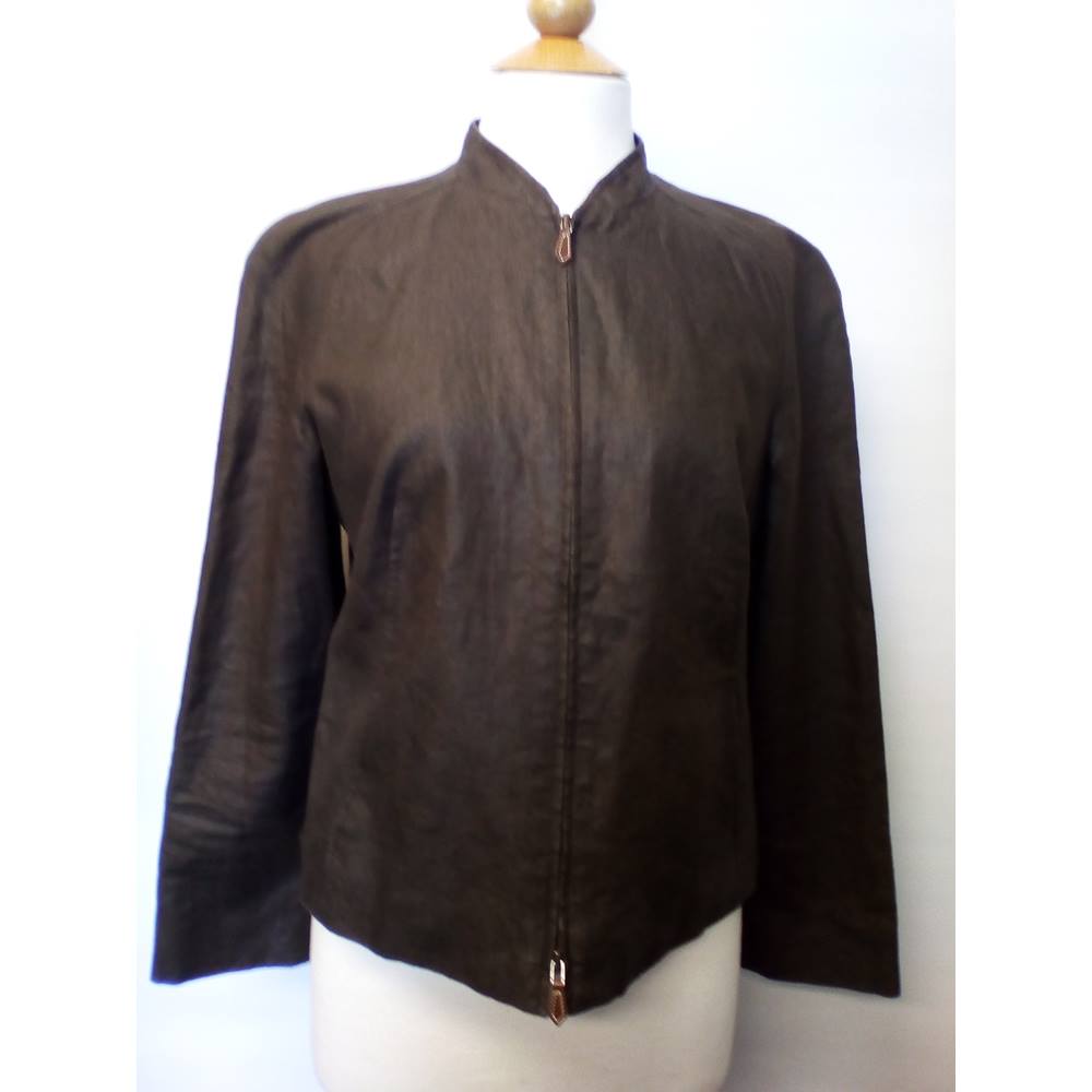 JAEGER Linen Flax Jacket Size 12 Jaeger - Size: 12 - Smart jacket ...