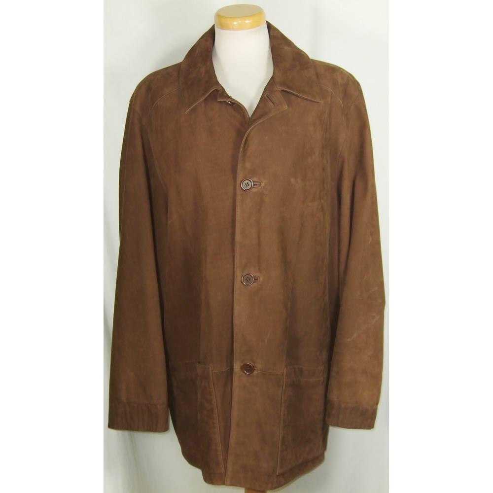 M S Marks Spencer Brown Suede Leather Coat Oxfam Gb M S Marks Spencer Brown Suede Leather Coat Loading Zoom