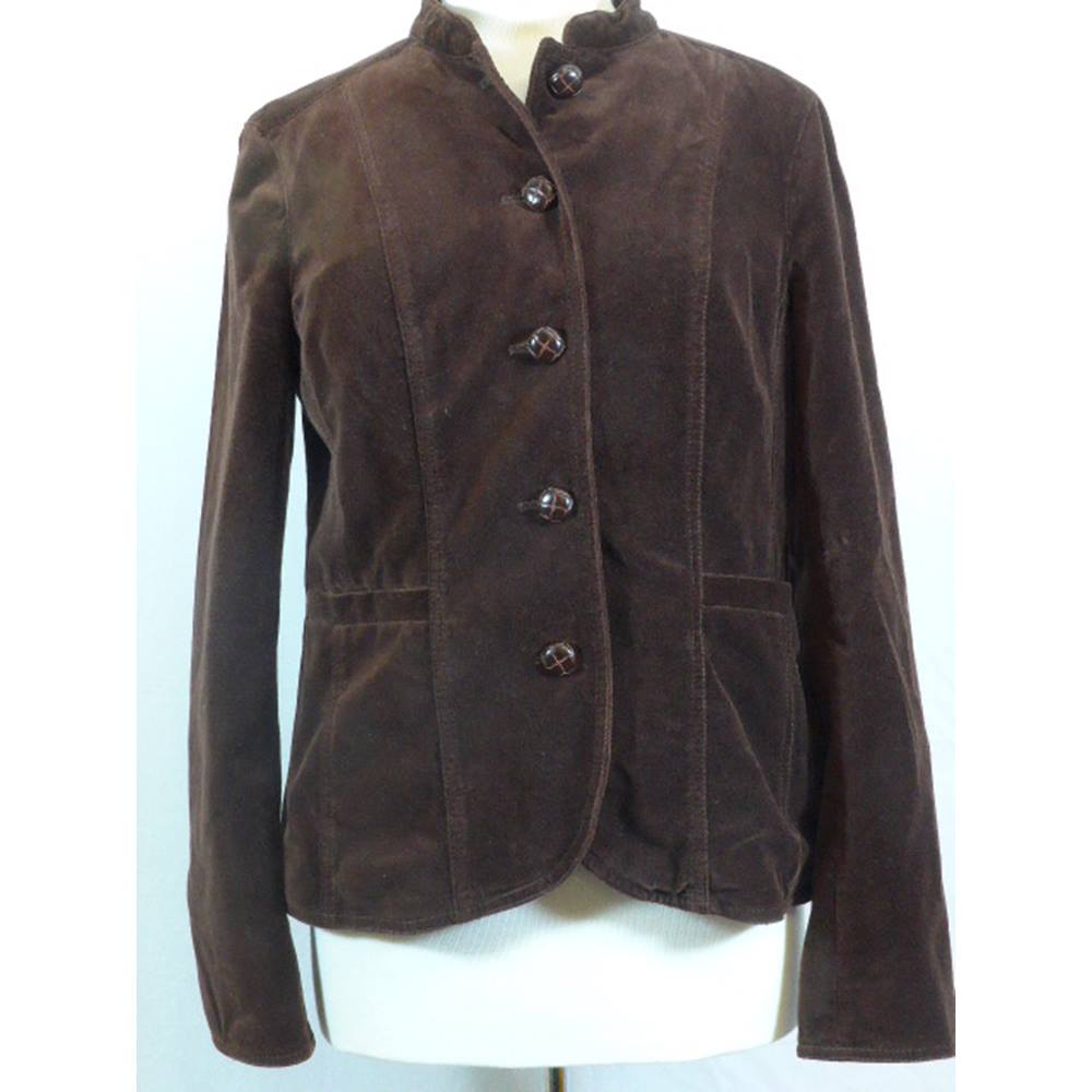Brown velvet jacket by Boden - Size: 12 - Brown - Casual jacket / coat ...