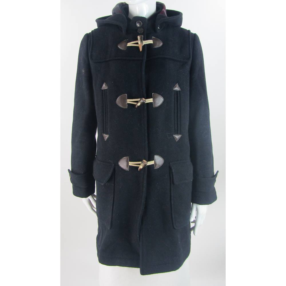 M&S Marks & Spencer - Size: 14 - Navy Blue - Wool Mix Duffle Coat ...