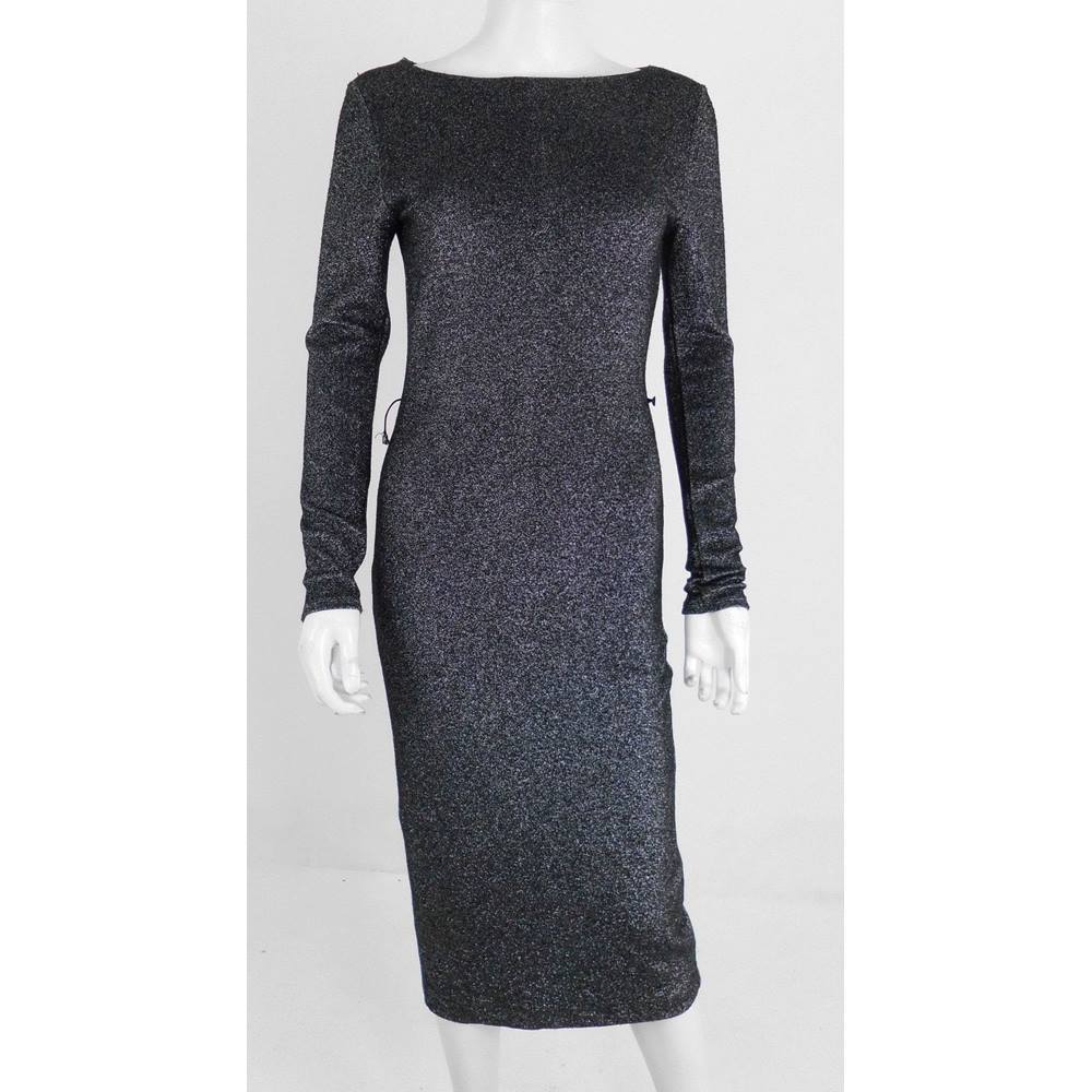 Ted Baker Size 2 UK 10 Silver Sparkly Bodycon Party Dress | Oxfam GB ...