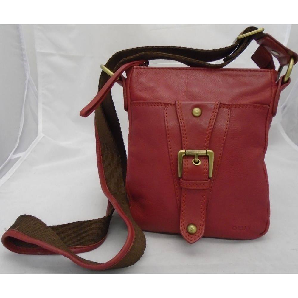 Oriano - Small Red Leather Cross Body Bag | Oxfam GB | Oxfam’s Online Shop