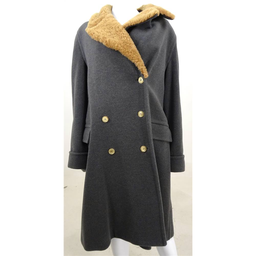 Nicole Farhi Size 12 grey wool and sheepskin coat | Oxfam GB | Oxfam’s ...