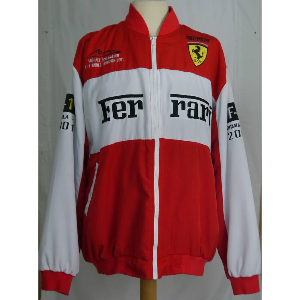 Ferrari - Size: XXL - Red & White - Schumacher Bomber jacket | Oxfam GB ...