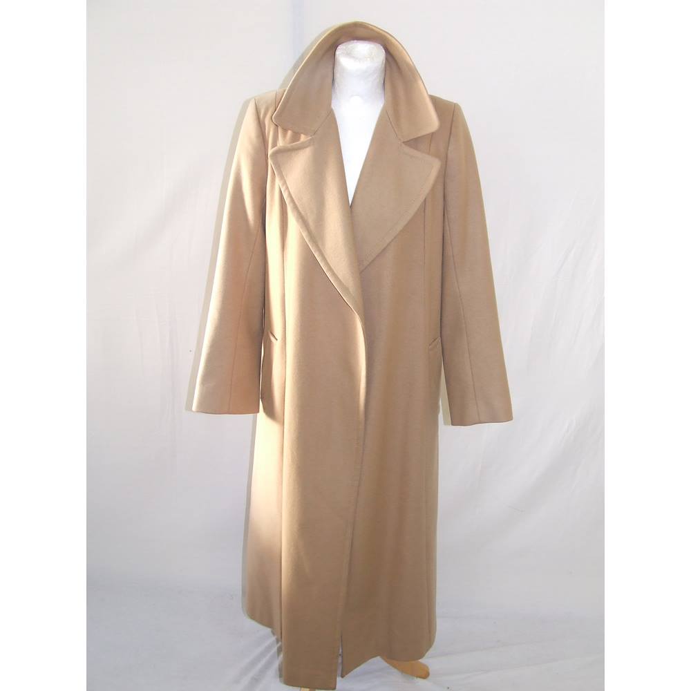 French Connection Camel Coloured Long Ladies Coat Size 8 Boho French ...