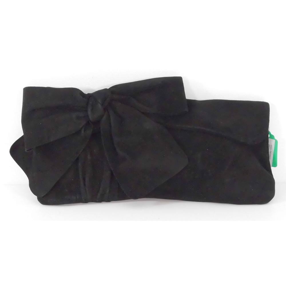 black suede evening purse