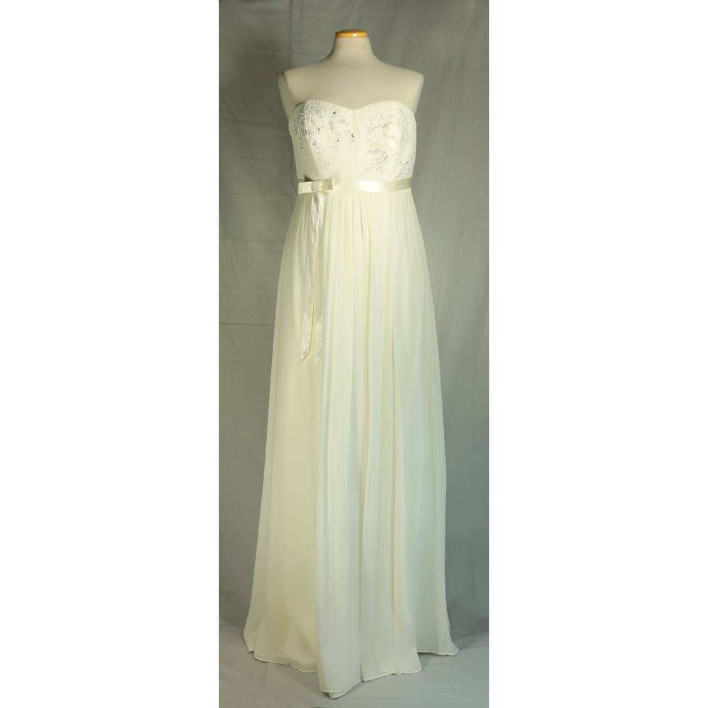 BNWT Monsoon - Size: 12 - Cream / ivory - Strapless wedding dress ...