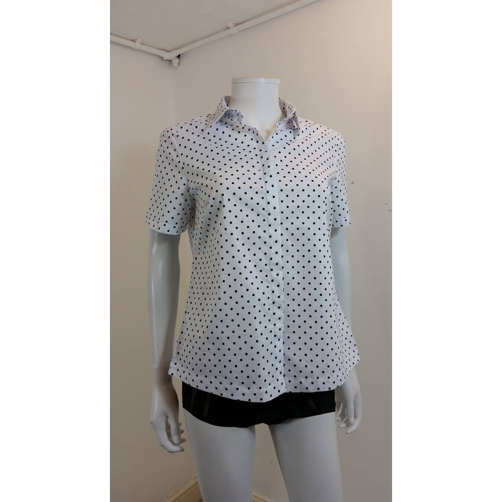 M&S Polka Dot Blouse Size 12 M&S Marks & Spencer - Size: 12 - Red ...