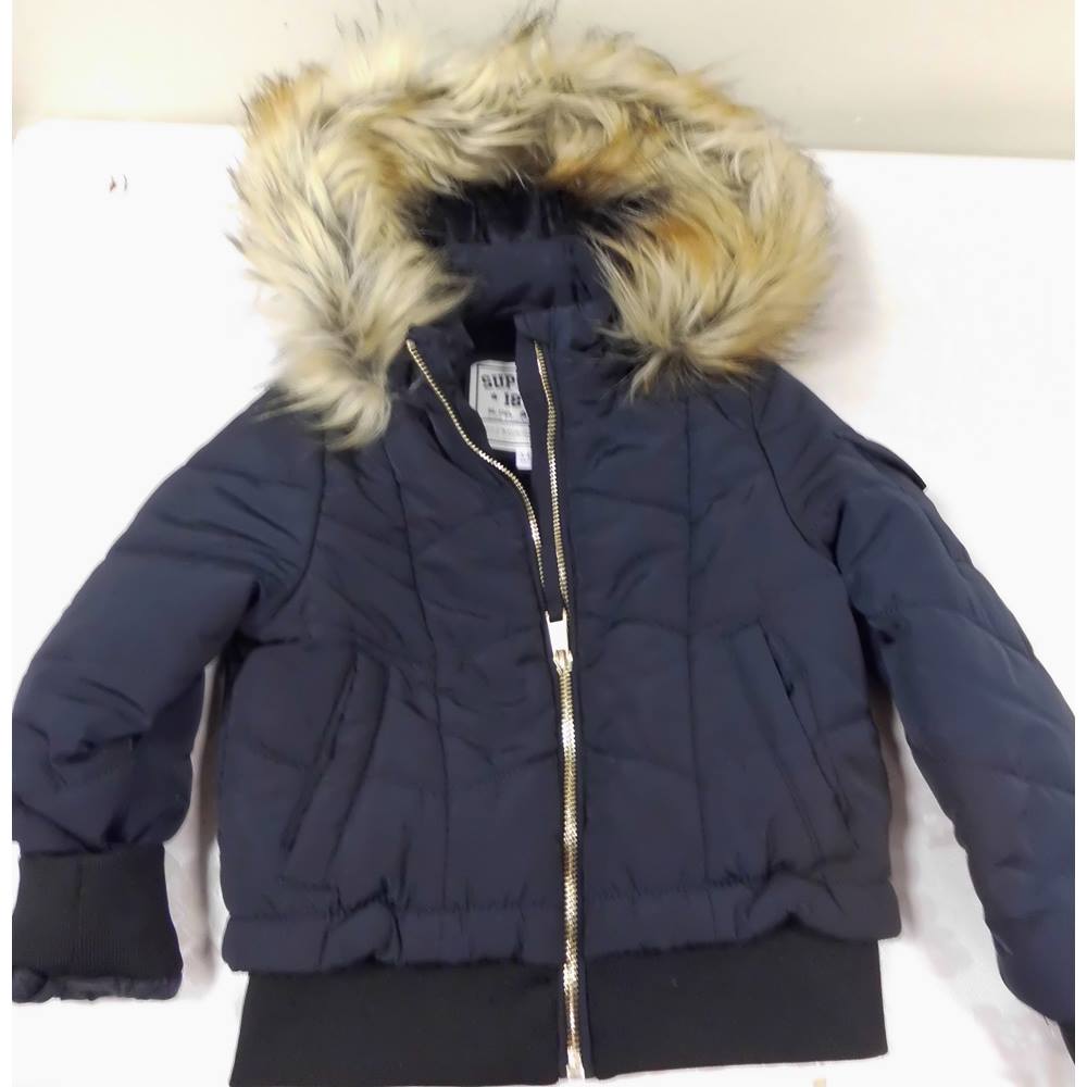M&S quilted and lined black bomber jacket, age 3-4 yrs M&S Marks ...