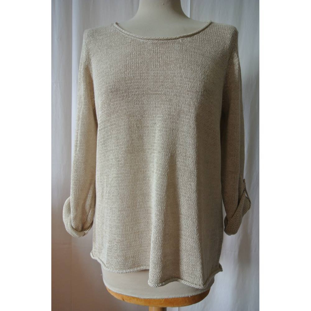 White Stuff - Size: 12 - Beige knitted top | Oxfam GB | Oxfam’s Online Shop