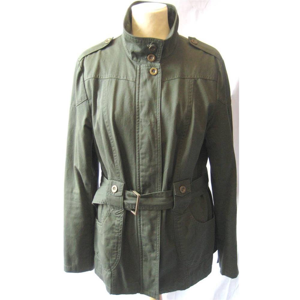 VIVIEN CARON - SIZE: 14 -Khaki-Military style jacket | Oxfam GB | Oxfam ...