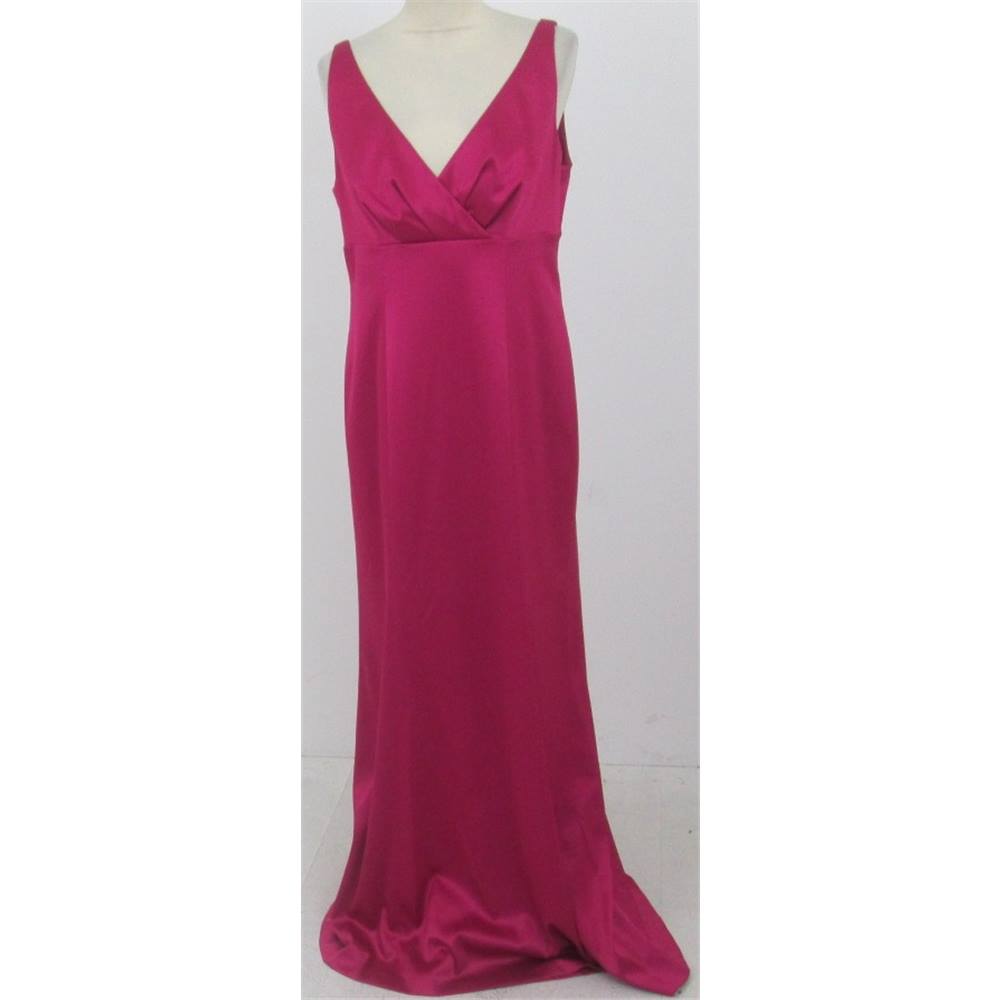 NWOT: M&S Autograph Size 14: Bright pink maxi evening dress | Oxfam GB
