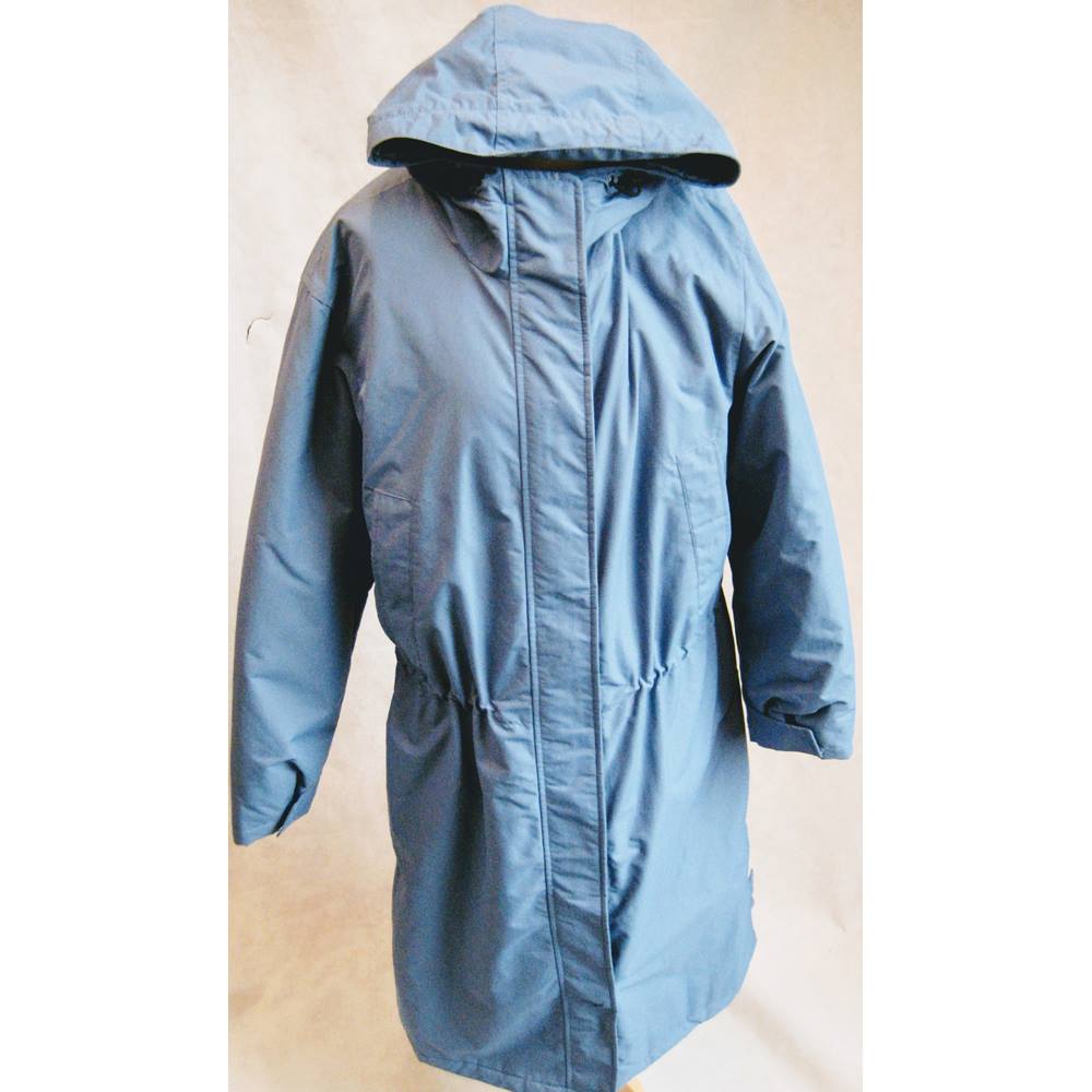 Lands End blue hooded Polartec coat size L 14-16 R Lands End - Size: L ...