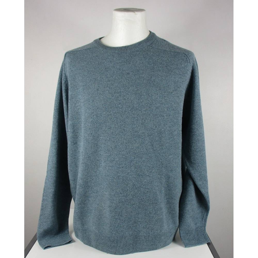 Marks and Spencer Large Light Blue Extra Fine Lambswool Jumper M&S ...