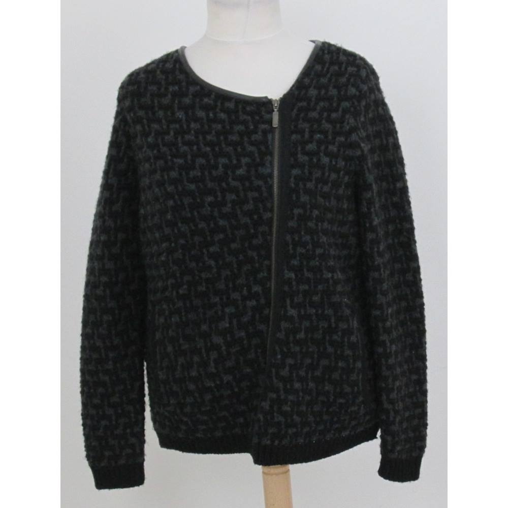 Rocha John Rocha - Size: 16 - Grey and black knitted jacket | Oxfam GB ...