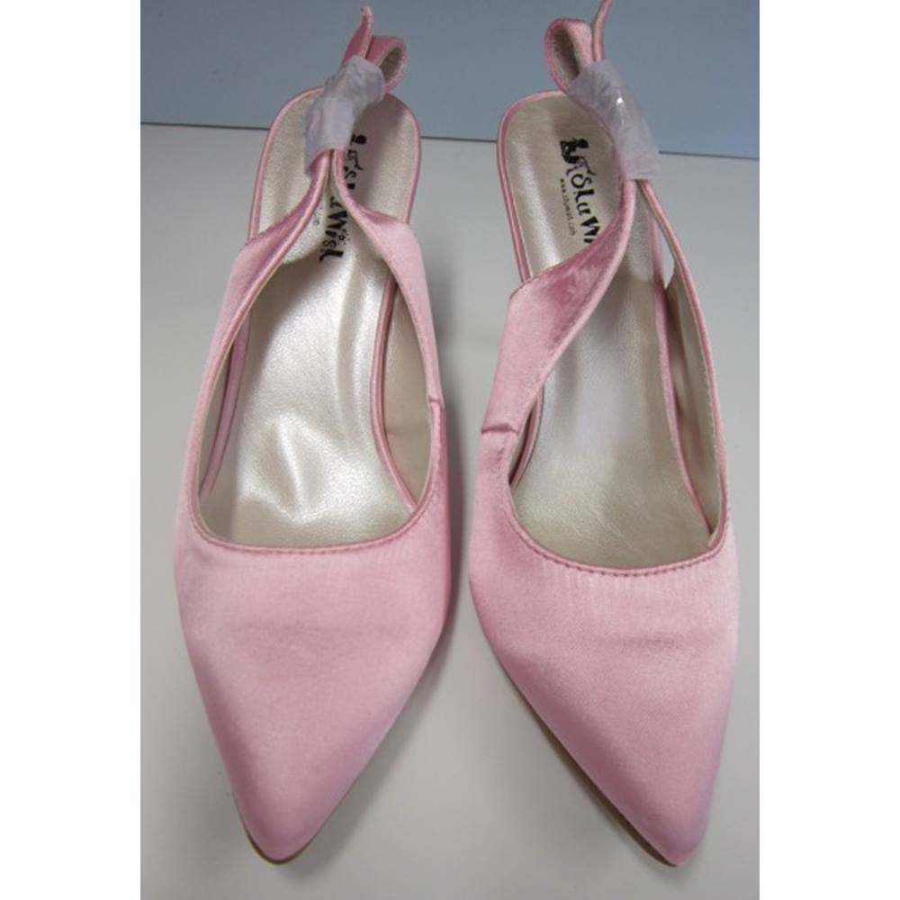 BNWT ShuWish baby Pink Satin Slingback Shoes size 6 (39) | Oxfam GB ...