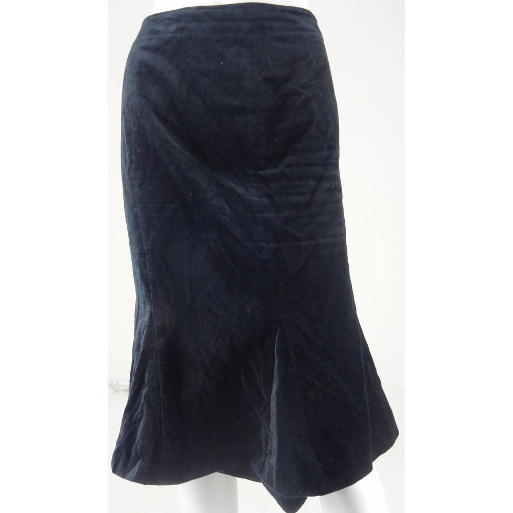 Boden Black Velvet Knee-Length Skirt UK Size 12L | Oxfam GB | Oxfam’s ...