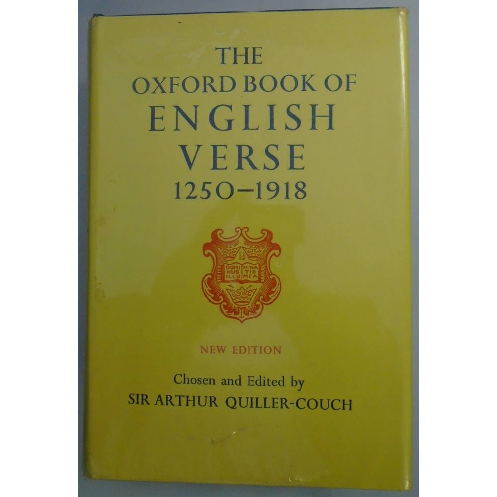 The Oxford Book of English Verse 1250 - 1918 | Oxfam GB | Oxfam’s ...