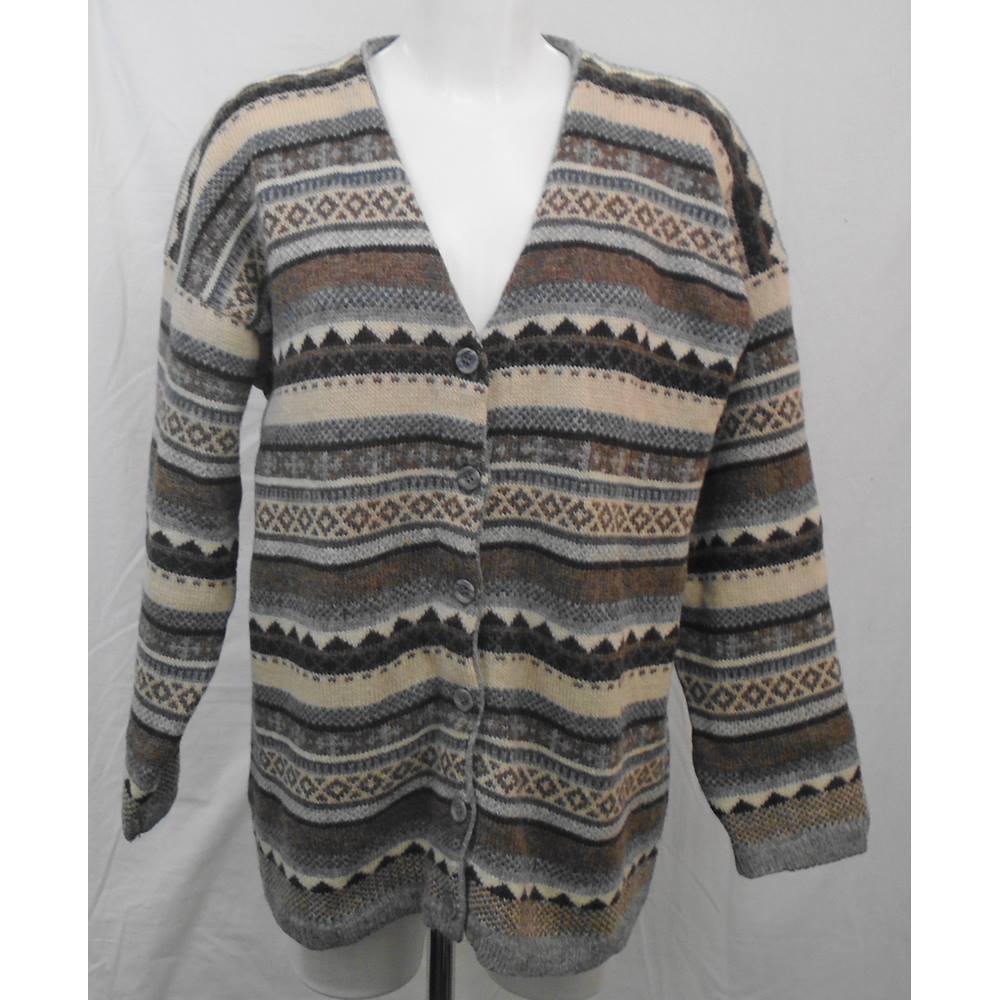 Tulchan multicolour wool cardigan Size M | Oxfam GB | Oxfam’s Online Shop
