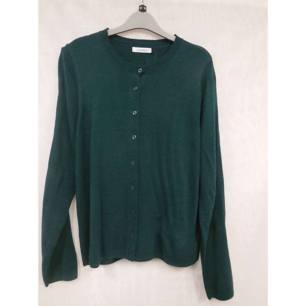 Classic for M&S Collection Ladies Cardigan, size 18 M&S Marks & Spencer - Size: 18 - Green 