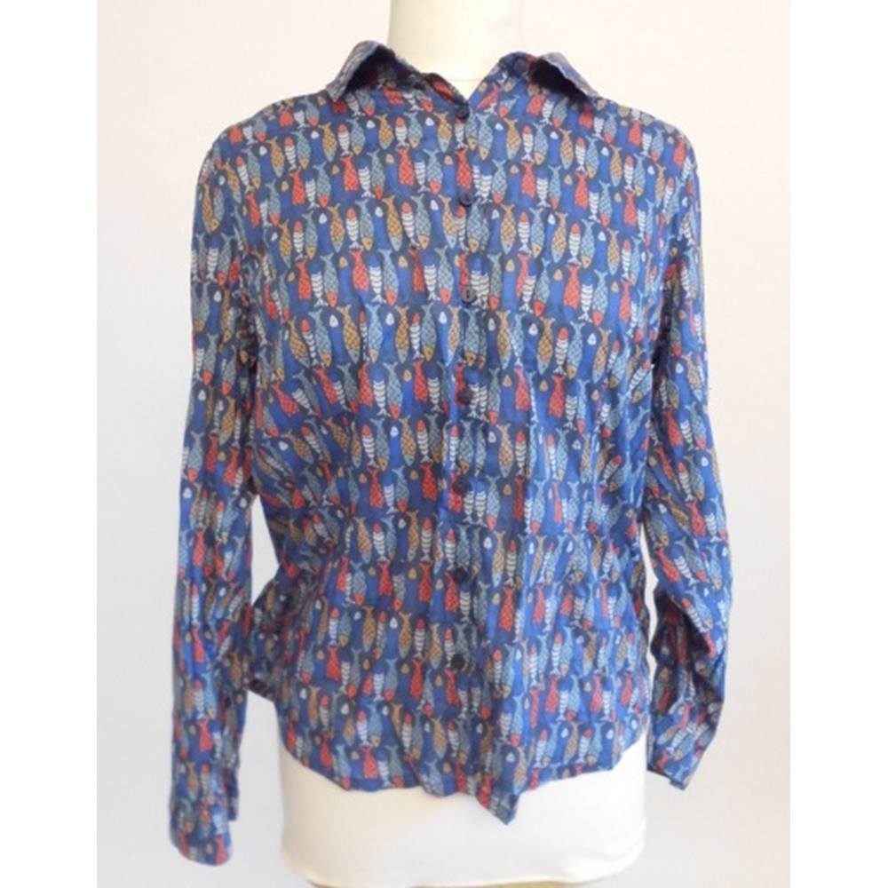 Seasalt The Larissa Shirt Blue Blouse Size: 16 | Oxfam GB | Oxfam’s ...