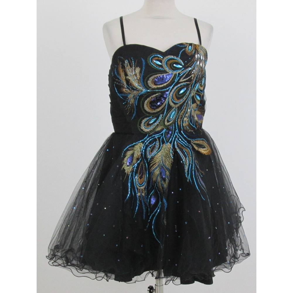 Grace Karin: Size 14: Black embroidered & sequined dress | Oxfam GB ...