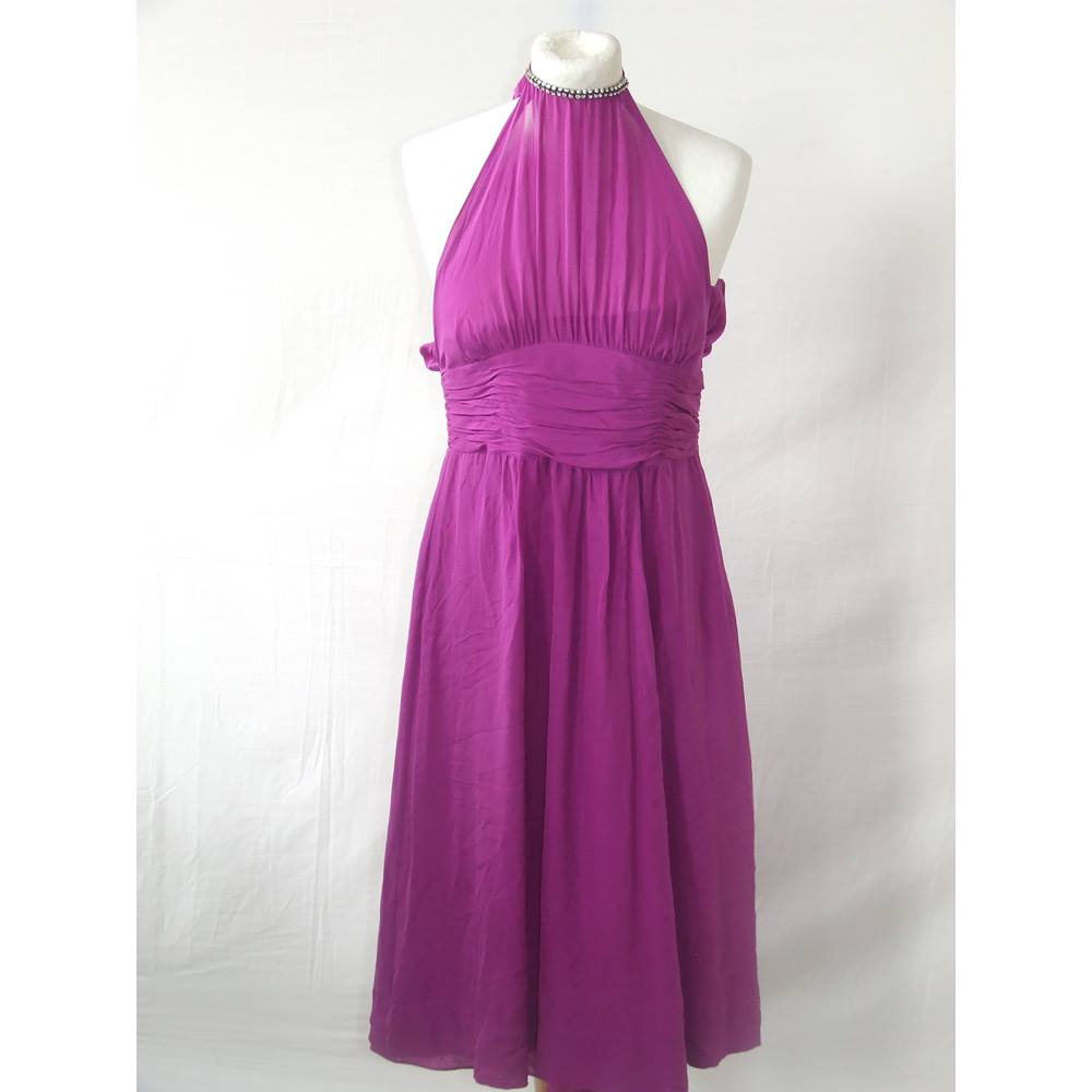 Monsoon Purple Evening Dress Monsoon - Size: 12 - Purple - Evening ...