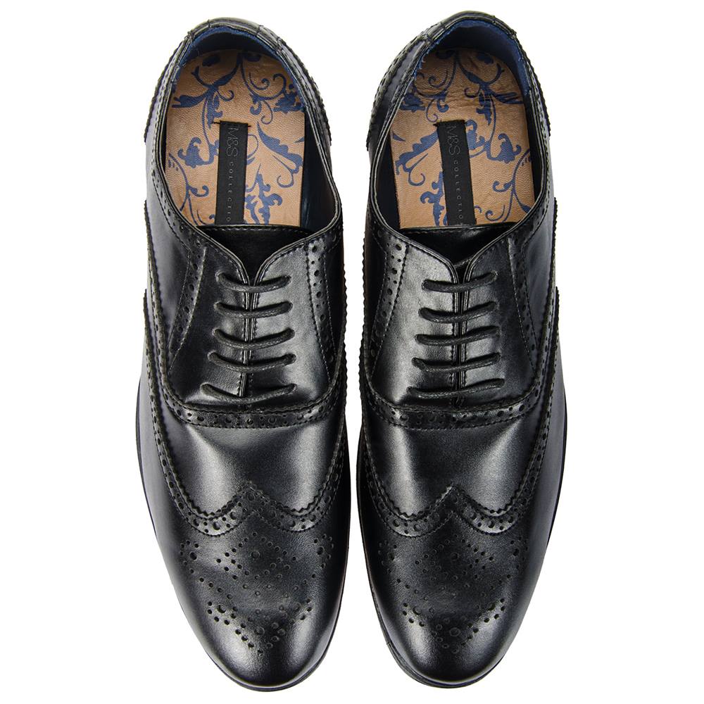 M & S - Mark's & Spencer's - Men's Leather Lace Up Brogues shoes ...