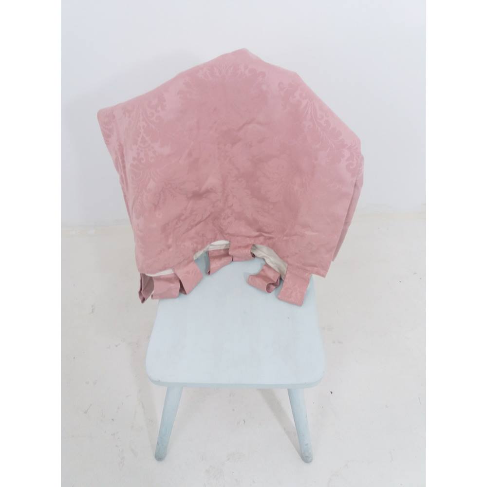 Sweet Pink Damask Lined Tab Top Curtains For Sale In Milton