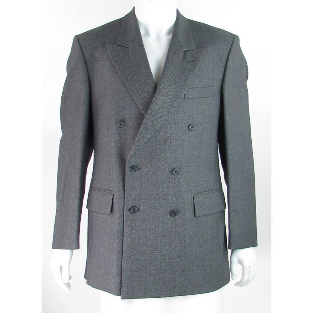 Crombie - Size: 42R - Grey Mix - 100% Wool - Double breasted suit ...
