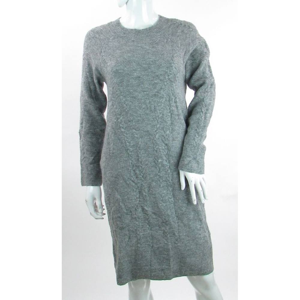 BNWOT - Per Una - Size: 10 - Pale Grey - Knee length Jumper dress ...