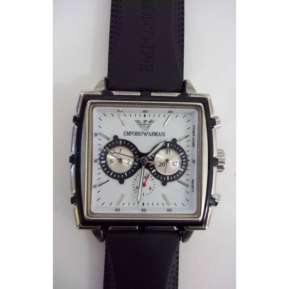 Emporio Armani - Chronograph square dial watch | Oxfam GB | Oxfam’s ...