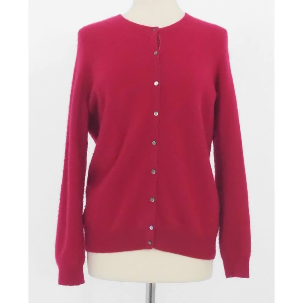 M&S Size 16 Cherry Red Soft Pure Cashmere Cardigan | Oxfam GB | Oxfam’s ...