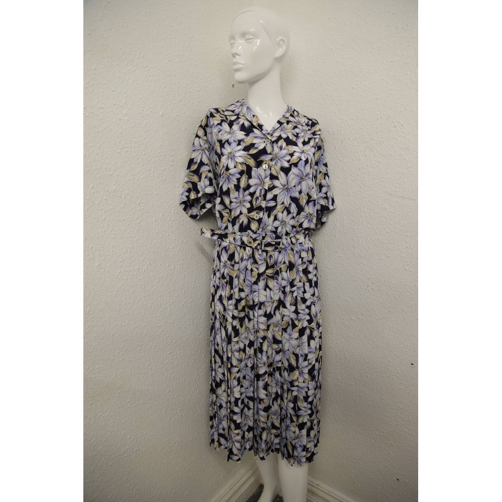 Eastex Vintage Ladies Dress Eastex - Size: 12 - Blue | Oxfam GB | Oxfam ...