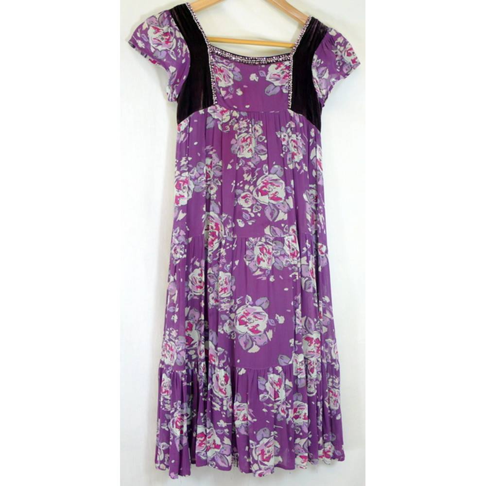 Monsoon - Size: 10 - 11 Years - Purple - Calf length Dress | Oxfam GB ...