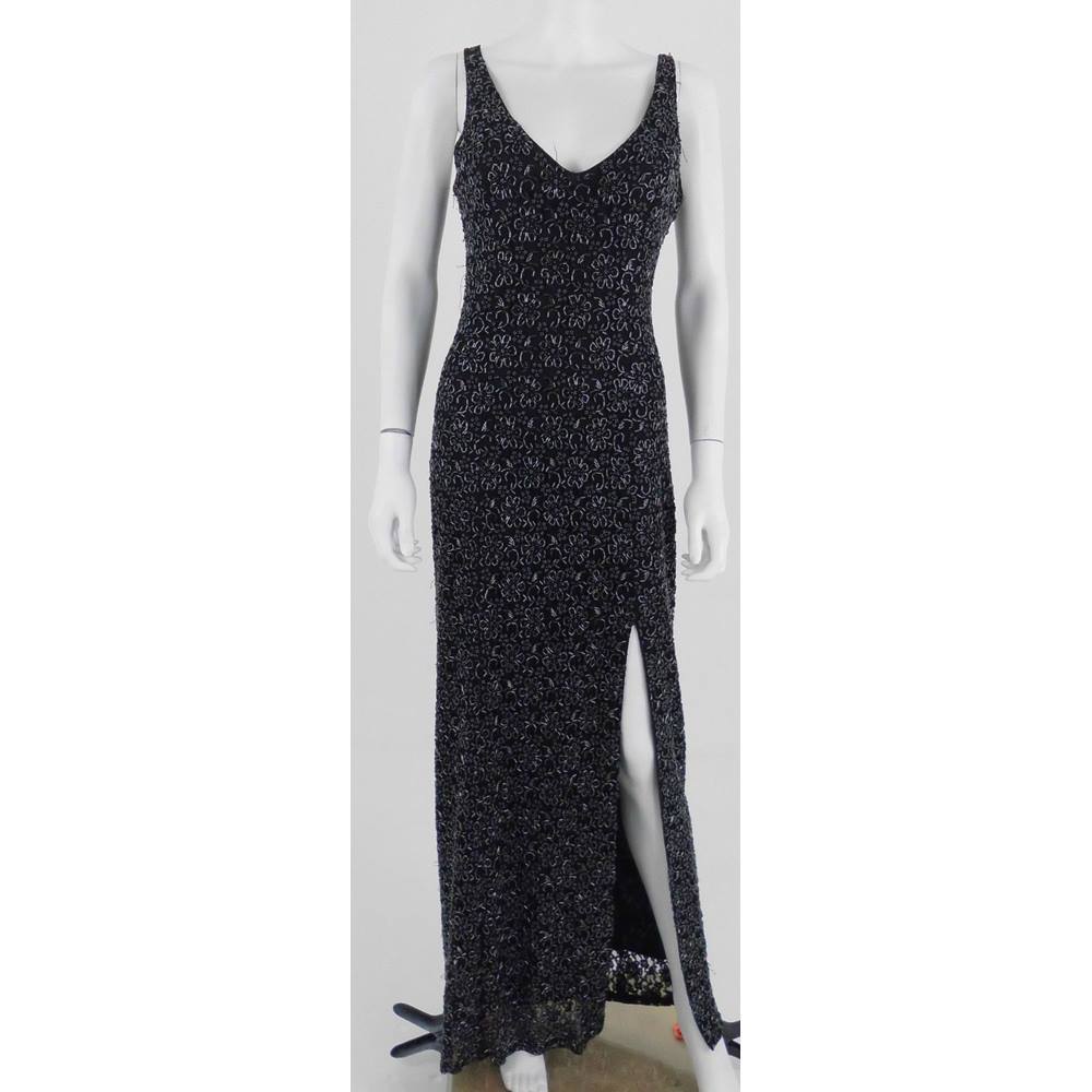Karen Millen Stunning Black Beaded Evening Dress Size 14 | Oxfam GB ...