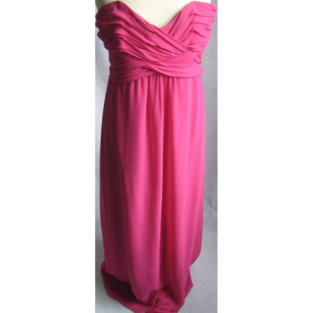 Ted Baker fuschia silk strapless evening dress size 4 Ted Baker - Size ...