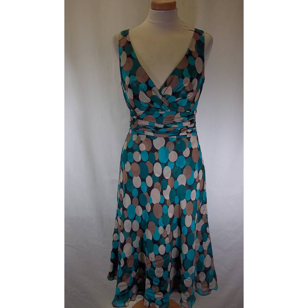 Monsoon - Size: 8 - Multi-coloured - Sleeveless Silk Dress | Oxfam GB ...