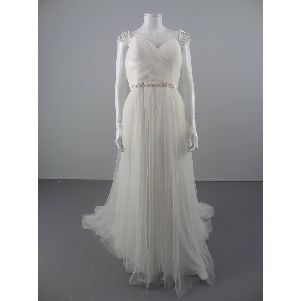 NWOT Wonderful Beautiful Bridal Size 16 White Tulle Wedding dress ...