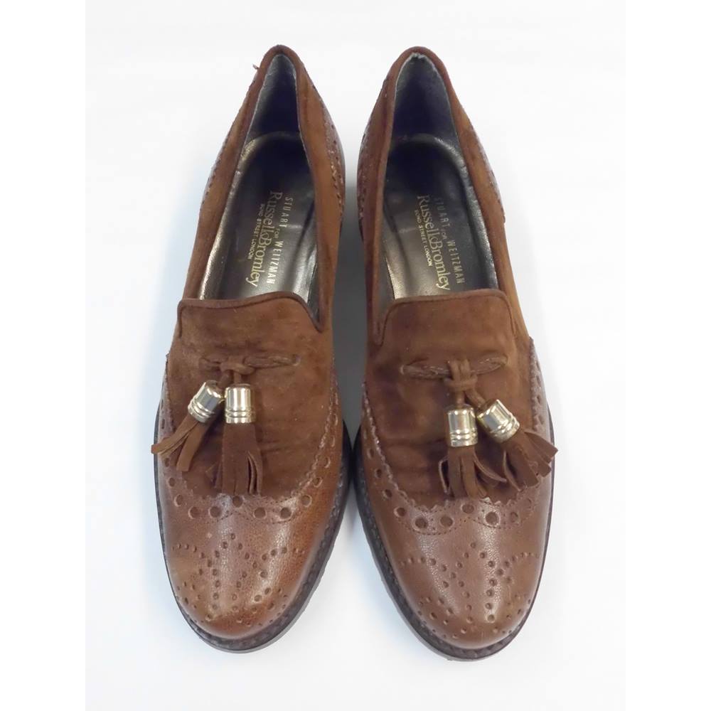 Russell & Bromley, size 5.5 Brown Leather & Suede Loafers | Oxfam GB ...