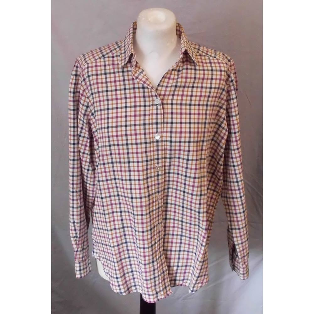 James Meade - Size: 14 - Cream check - Long sleeved shirt | Oxfam GB ...