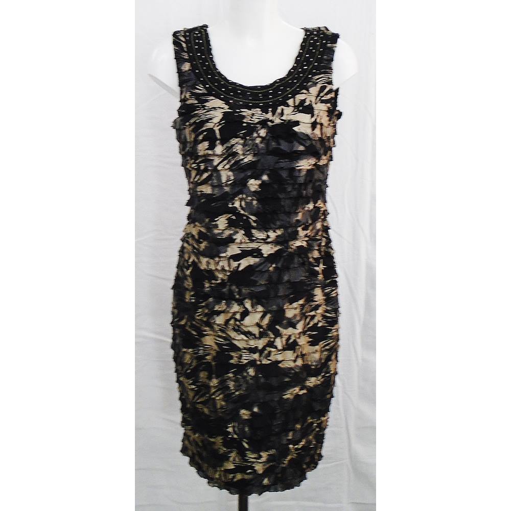 Frank Lyman, size 12, black and gold frilled dress | Oxfam GB | Oxfam’s ...