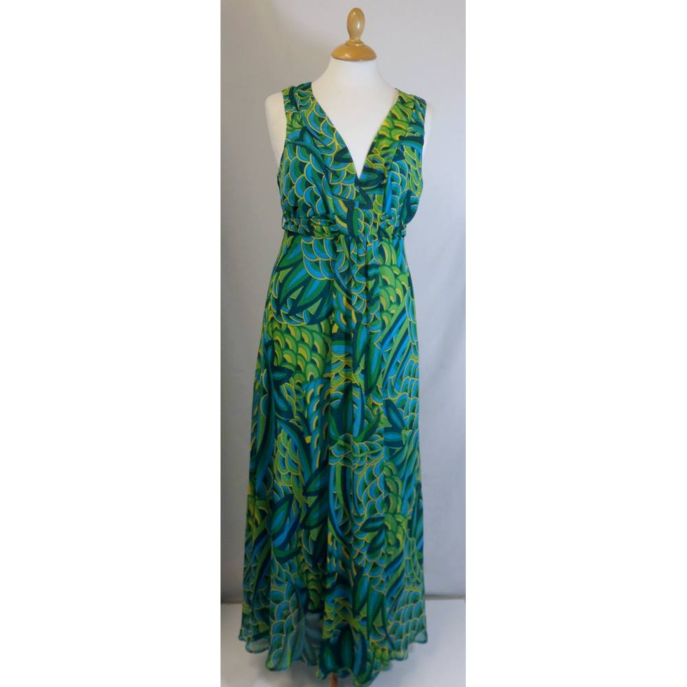 WALLIS Blue & Green Maxi Dress | Oxfam GB | Oxfam’s Online Shop