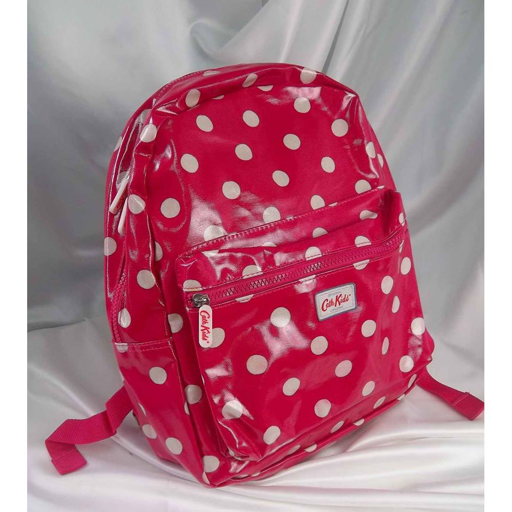 Cath Kids Back Pack in Bright Pink With White Polka Dots Cath Kidston ...