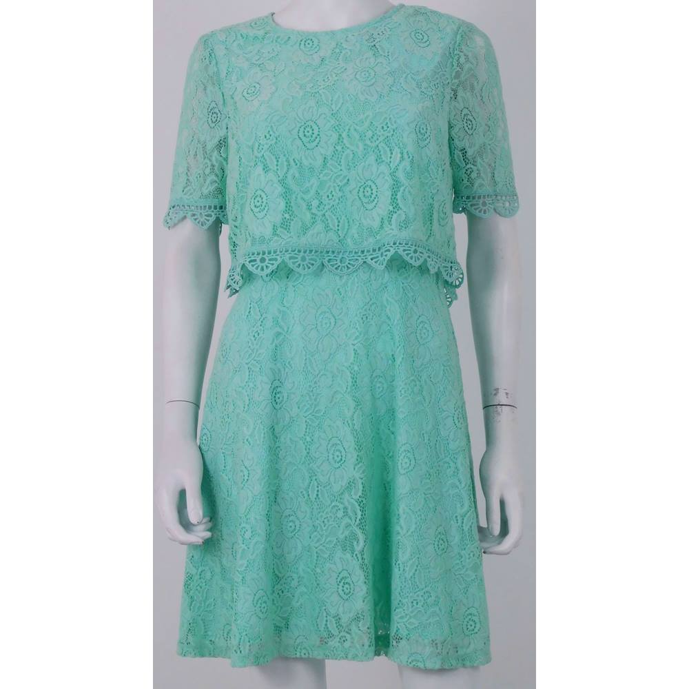  ASOS  Size 10 Mint  Green  Lace Skater Dress  Oxfam GB 