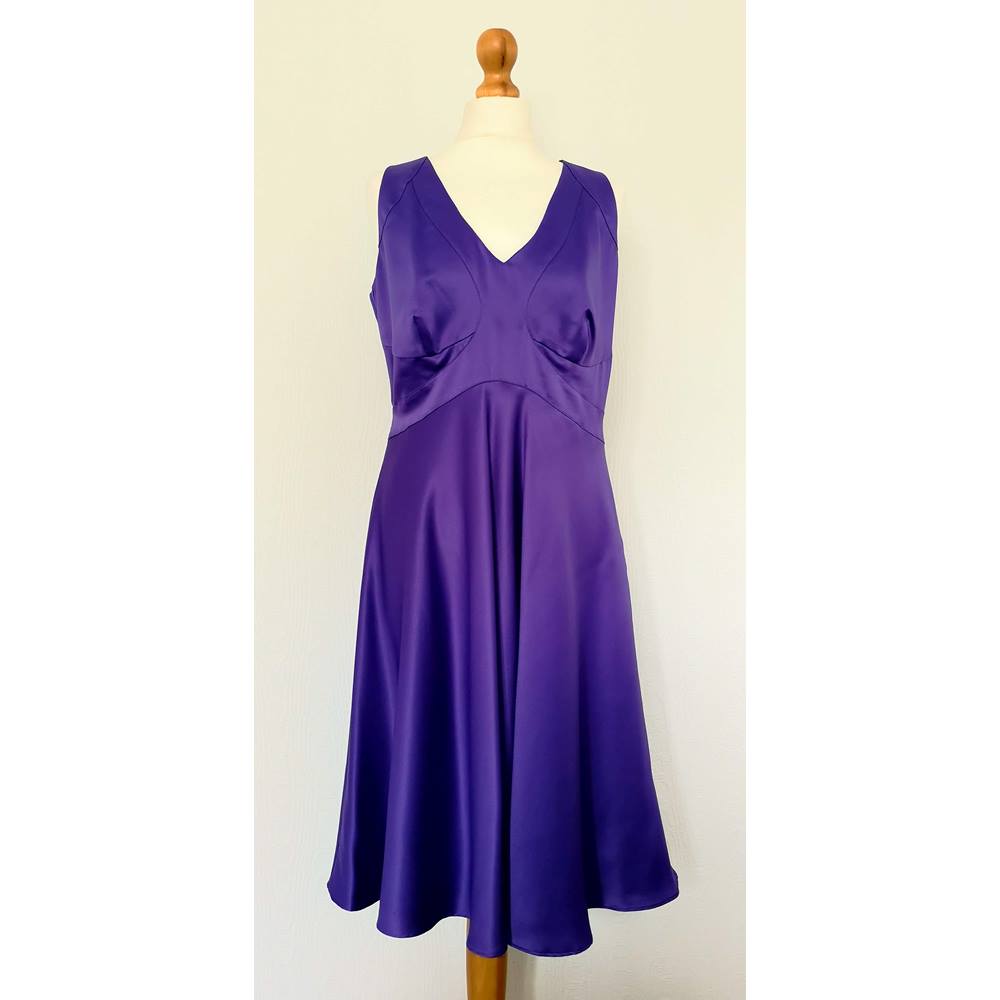 Purple Calf Length Dress